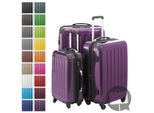 Hauptstadtkoffer - Alex - Set Di Valigie 3 Misure Trolley A Guscio Rigido Espandibile, 4 Ruote, Set Di Valigie Da Viaggio A Guscio Rigido Lucido, Valigie Da Viaggio Espandibili, Melanzana