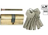 Cilindro Per Serratura 62 Mm 6 Chiavi 31/31 Ottone