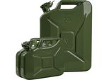 Tanica Di Carburante 5L Verde Oliva Ral 6003 Lamiera D'acciaio L230Xl120Xh310Mm Valpro