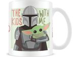 Star Wars: The Mandalorian - Tazza Da Caffè The Kids With Me BS2309 (Taglia Unica) (Bianco/Grigio)