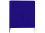 Vidaxl Armadio Blu Navy 80X35X101,5 Cm Acciaio