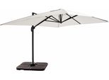 Ombrellone 4X3M 360° Incl. + 4 Marmette Da Riempire, Bianco - Oviala Caserta