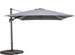Ombrellone Braccio Gir. 360° 3X3M, 4 Marmette Zav., Grigio - Oviala Malaga