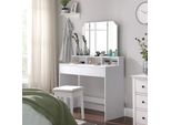 Tavolino Da Toilette Con Specchio A Tre Elementi 100 Cm Glamour