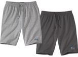 Atlas For Men - Confezione Da 2 Pantaloncini Casual Da Uomo AF440 (L) (Grigio Chiaro/Grigio Scuro)