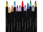 Penne A Pennello Legami Set Di 12 - Marcatori A Spazzola - Colori Luminosi