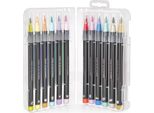 Penne A Pennello Legami Set Di 12 - Marcatori A Spazzola - Colori Pastello
