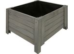 Kotarbau® Fioriera In Legno Per Esterni Fioriera Lunga 50Cm Larga 50Cm Antracite Fioriera In Legno Per Esterni Per Terrazzi E Balconi Fioriera In Legno Porta Erbe