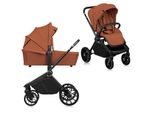 Passeggino Lionelo Mika Plus 2In1 Fino A 38 Mesi (22 Kg), Capottina Xxl Con UPF50+, Maniglione Per Genitori Regolabile In 3 Fasi - Marrone Ruggine