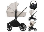 Passeggino Lionelo Mika Plus 3In1 Fino A 38 Mesi (22 Kg), Capottina Xxl Con UPF50+, Maniglione Per Genitori Regolabile In 3 Fasi - Beige
