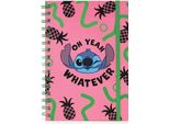 Lilo & Stitch - Taccuino Con Filo "You're My Fave"", A5 BS4517 (Taglia Unica) (Blu/Rosa/Verde)"