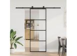 Vidaxl Porta Scorrevole Con Rubinetteria 76X205 Cm Esg Vetro E Alluminio