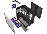 Darkflash Darkflash TH285 Computer Case (Black) + 4 Fans