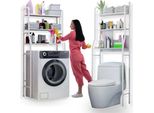 Scaffale Sopra Il Wc, Lavatrice, Supporto Per Wc, Mobile Da Bagno In Metallo