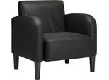 Vidaxl Poltrona Con Braccioli Nera 54 Cm In Pelle Finta