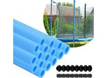 Tolletour Trampolino In Schiuma 92 Cm Tubi In Schiuma Imbottitura In Schiuma Protezione Per Aste (Blu, 16 Pezzi)