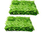 Jayseuw Siepe Frangivista Frangivento 1*3M Edera Frangivista Rivestimento Per Balcone Recinzione Di Foglie, Verde