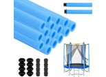 Jayseuw Trampolino Schiuma 92 Cm Tubi In Schiuma Imbottitura In Schiuma Protezione Per Aste (Blu, 16 Pezzi)