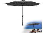 Ombrellone Jayseuw Ombrellone A Braccio Laterale 350 Cm Con Protezione Uv, Manovella Grigio Ombrellone Da Giardino Ombrellone Da Mercato Ombrellone Da Spiaggia