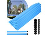 Clanmacy Trampolino Schiuma 92 Cm Tubi In Schiuma Imbottitura In Schiuma Protezione Per Aste (Blu, 16 Pezzi)