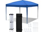 Gazebo Aopunly 3X3M Senza Lati, Gazebo Pieghevole Da Giardino, Protezione Uv, Per Giardino Terrazza Festa Blu