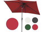 Ombrellone Bettizia Rettangolare, Manovella Pieghevole In Ferro, Ombrellone Da Balcone, Inclinabile, 1,4 X 2,1 M, Rosso