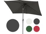 Ombrellone Bettizia Rettangolare, Manovella Pieghevole In Ferro, Ombrellone Da Balcone, Inclinabile, 1,4 X 2,1 M, Grigio