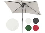 Ombrellone Bettizia Rettangolare, Manovella Pieghevole In Ferro, Ombrellone Da Balcone, Inclinabile, 1,4 X 2,1 M, Beige