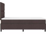 Vidaxl Letto A Molle Con Materasso Marrone Scuro 120 X 200 Cm Tessuto