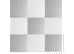 Tappetino Per Puzzle Ricokids In Schiuma Bianca E Grigia 180X180Cm 9 Pezzi