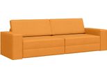 Vidaxl Divano Letto A Terra Giallo Scuro 245 X 78 X 77 Cm Tessuto
