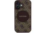Etui Guess 4G Circle Classic Logo Magsafe Do Iphone 16 BrąZowy
