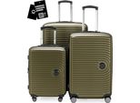 Hauptstadtkoffer Mitte - Set Di Valigie 3 Misure + Etichetta Digitale Per Bagagli, Trolley Da Viaggio Con Espansione Xl Set Di Valigie Bagaglio Da Stiva, Avocado