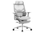 Mark Adler Expert 8.7 Sedia Ergonomica Per Ufficio In Rete Grigia, Braccioli 4D, Schienale Regolabile, Poggiatesta, Poggiapiedi, Fino A 150 Kg