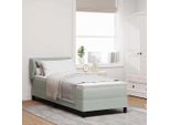 Syfax™ Letto Con Molle E Materasso Grigio Scuro 80X200 Cm Velluto