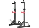 Succebuy Power Cage Squat Rack Per Palestra Domestica Con Altezza E Larghezza Regolabili, Capacità Di Carico Di 250 Kg, Attrezzo Da Allenamento Con Ripiani E Ganci A J Per Distensioni Su Panca, Squat E Sollevamento Pesi