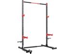 Succebuy Power Rack Con Carico Massimo Di 445 Kg, Versatile Squat Rack Per La Palestra Domestica, Attrezzo Da Allenamento Con 6 Perni Per Bande Elastiche, Attacco Landmine E Barre Di Sicurezza Per Squat E Distensioni Su Panca.
