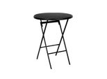 Floordirekt Tavolo Pieghevole Toyama Tavolo Da Giardino Rotondo Pieghevole Ø60 Cm Tavolo Da Balcone Nero Effetto Rattan Resistente Alle Intemperie Stabile Fino A 60 Kg Salvaspazio
