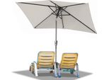 Ombrellone Izrielar 140X210 Cm, Ombrellone Da Giardino, Pieghevole, Telo Con Rivestimento In Pa, Protezione Uv Fino A Upf 50+, Senza Supporto, Beige