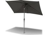 Ombrellone Izrielar 200X300 Cm, Ombrellone Da Giardino, Pieghevole, Telo Con Rivestimento Pa, Protezione Uv Fino A Upf 50+, Senza Supporto, Grigio