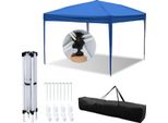 Izrielar Gazebo 3X3M Gazebo Pieghevole Borsa Impermeabile Protezione Uv 50+ Gazebo Da Giardino Pop-Up Tenda Da Giardino Tenda Per Feste Blu