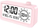 Inf Sveglia Intelligente Ricaricabile Con Lcd, Luce Notturna E Timer Countdown Rosa