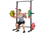 Vevor Power Cage Squat Rack 454 Kg Resistente, Power Rack Multifunzionale Per Palestra Domestica Con 4 Supporti Per Bande Elastiche, Ganci A J Regolabili E Barre Di Sicurezza Per Trazioni Con Bilanciere