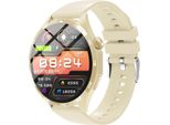 Inf Smartwatch Multifunzione Con Bluetooth, Monitoraggio Cardio E Personalizzabile Oro