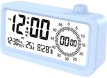 Inf Sveglia Intelligente Ricaricabile Con Lcd, Luce Notturna E Timer Countdown Blu