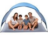 Vevor Tenda Da Spiaggia Parasole Per 4 Persone, Protezione Upf 50+, Tenda Da Spiaggia Portatile Con Borsa Per Il Trasporto E Picchetti, Ombrellone Da Spiaggia Leggero E Compatto Per Campeggio, Pesca, Picnic, Tenda Parasole