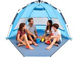 Vevor Pop-Up Beach Shelter Parasole Per 4 Persone, Protezione Upf 50+, Tenda Da Spiaggia Portatile Con Borsa Per Il Trasporto E Ancoraggi Al Suolo, Ombrellone Da Spiaggia Leggero Per Campeggio, Pesca, Picnic, Tenda Parasole