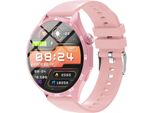 Inf Smartwatch Multifunzione Con Bluetooth, Monitoraggio Cardio E Personalizzabile Rosa