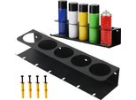 Porta Bombolette, Porta Bombolette Spray, Porta Bombolette Spray 43 Cm Accessori Per Utensili Pneumatici Per Garage Officina Portautensili Organizzatore Per Utensili Officina, Acciaio Nero Resistente, , Organizzazione