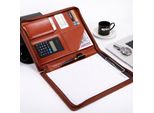 Cartella In Pelle A4 Business – Cartella Portadocumenti E Portfolio – Marrone